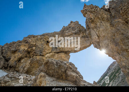 Col du Julier, GR, sky gate, GR, Val d ' Adnel, montagne, montagnes, canton, GR, Grisons, Grisons, falaise, roche, pierre, mountain Banque D'Images