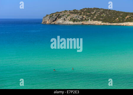 L'Europe, grèce, grec, la Crète, la Méditerranée, l'île, Baie, Kalo Chorio, mer, côte, Banque D'Images