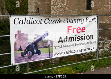 Caldicot Monmouthshire Château entrée du pays de Galles Banque D'Images