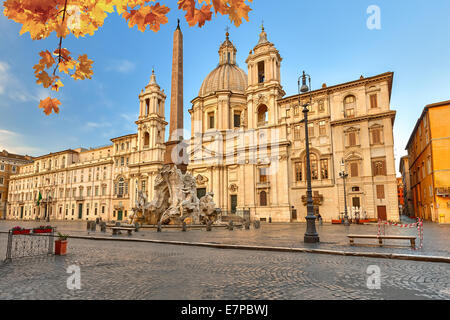 La place Navone à Rome Banque D'Images