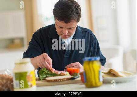 Avec le syndrome de l'homme sandwich rendre Banque D'Images