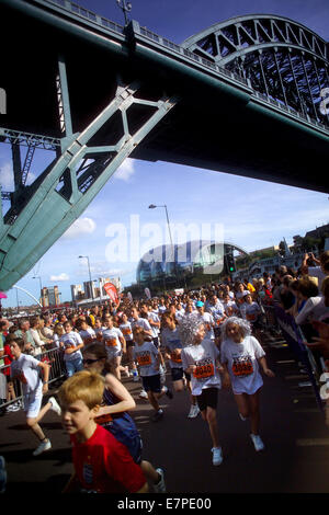 Course des enfants, Great North Run 2006 Banque D'Images