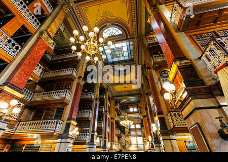 États-unis, l'Iowa, Des Moines, dans l'ancienne bibliothèque en Iowa State Capitol Banque D'Images