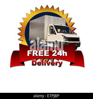 Badge Gold Livraison Gratuite Banque D'Images