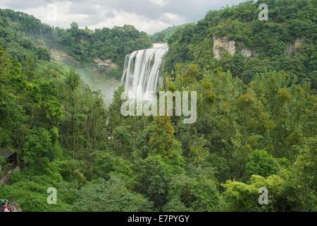 Cascade de Huangguoshu Baishui River Province de Guizhou Anshun City Chine Banque D'Images