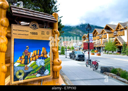 Signe, parc national Banff, Alberta, Canada Banque D'Images