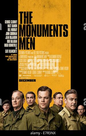 Les Monuments Hommes Année : 2014 USA / Allemagne Réalisateur : George Clooney, Bill Murray, Jean Dujardin, Matt Damon, John Goodman, George Clooney Film poster (USA) Banque D'Images
