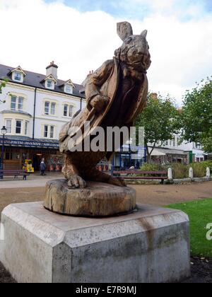 Alice au Pays des merveilles des statues dans la rue, au nord du Pays de Galles Llandudno Banque D'Images