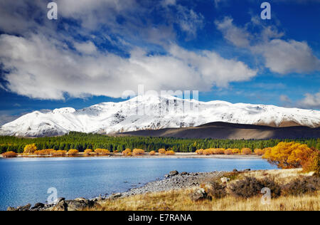 Paysage de montagne, Lake Tekapo, Nouvelle-Zélande Banque D'Images