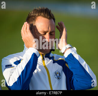 Gleneagles, Sangüesa, Perthshire, en Écosse. Sep 23, 2014. La Ryder Cup. Au cours de sa pratique. Credit : Action Plus Sport/Alamy Live News Banque D'Images