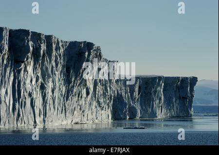 Bord d'un plateau de glace dans la mer de Ross, Antarctique Banque D'Images