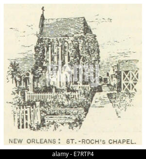 Une illustration de 1891 montrant la chapelle de Roch à la Nouvelle-Orléans. Le croquis présente l’architecture de la chapelle, qui a une signification historique et religieuse pour la communauté catholique locale, et représente la région environnante. Banque D'Images