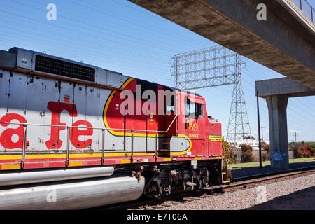 Los Angeles California,chemin de fer,train,voies,lignes électriques,Burlington Northern & Santa Fe Railway,BNSF,locomotive,CA140402001 Banque D'Images