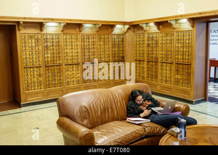 Los Angeles California,Downtown,LA,USC,University of Southern California,campus,université,collège,enseignement supérieur,Edward Doheny Jr. Memorial Library Banque D'Images