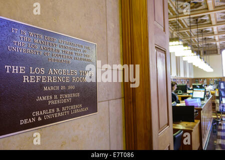 Los Angeles California,Downtown,LA,USC,University of Southern California,campus,université,collège,enseignement supérieur,Edward Doheny Jr. Memorial Library Banque D'Images