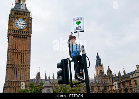 Le climat international Personnes avant mars de sommet de l'ONU sur le climat demande que l'action sur les changements climatiques LONDRES 2014 Banque D'Images