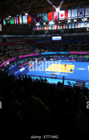 Incheon, Corée du Sud. 22 Sep, 2014. Vue générale : Judo au gymnase Dowon pendant le 2014 Jeux Asiatiques d'Incheon en Corée du Sud, la Corée du Sud. © Yohei Osada/AFLO SPORT/Alamy Live News Banque D'Images