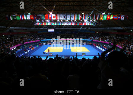 Incheon, Corée du Sud. 22 Sep, 2014. Vue générale : Judo au gymnase Dowon pendant le 2014 Jeux Asiatiques d'Incheon en Corée du Sud, la Corée du Sud. © Yohei Osada/AFLO SPORT/Alamy Live News Banque D'Images