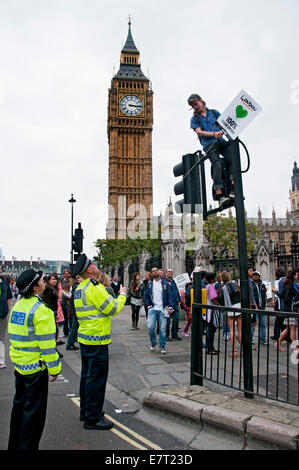 Le climat international Personnes avant mars de sommet de l'ONU sur le climat demande que l'action sur les changements climatiques LONDRES 2014 Banque D'Images