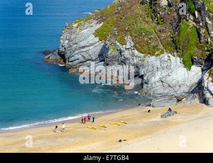 Plage de lusty glaze Newquay Corwall England uk Banque D'Images