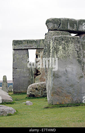 Stonehenge - Linteau sur cercle intérieur Pierres Banque D'Images