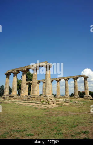 Italie, Basilicate, Metaponto, Tavole Palatin, temple grec d'Héra Banque D'Images