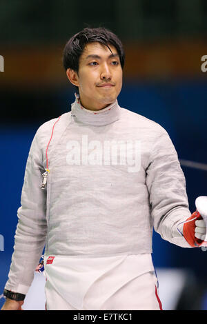 Incheon, Corée du Sud. Sep 24, 2014. Ryo Miyayama (JPN) : Escrime sabre par équipes au gymnase Dowon pendant le 2014 Jeux Asiatiques d'Incheon en Corée du Sud, la Corée du Sud. Credit : AFLO Co.,Ltd/Alamy Live News Banque D'Images