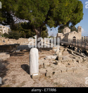 Pilier de Saint-Paul, Paphos, Chypre. Banque D'Images