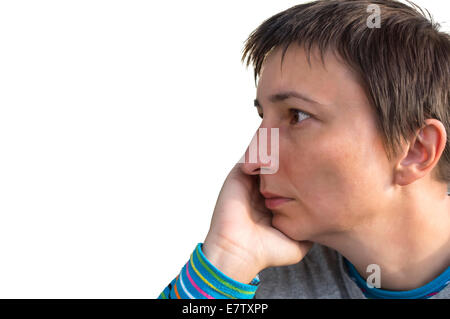 Une femme souffrant de dépression. Banque D'Images