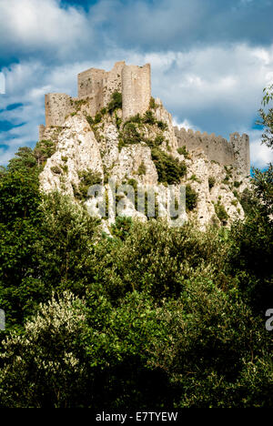 Le Château de Puilaurens Banque D'Images