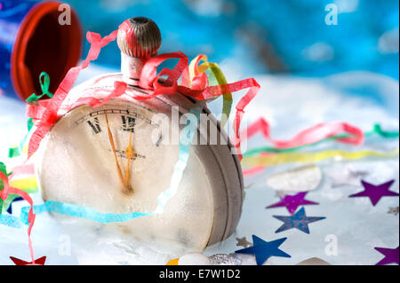 Watch pris dans la glace.fêtes de fin d'année. Banque D'Images