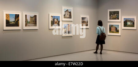 Exposition 'La construction de mondes. Photographie et architecture dans l'âge moderne" au Barbican Art Gallery Banque D'Images