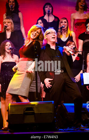 Perpetuum Jazzile, slovène, groupe de musique a cappella à la scène en concert sold out Dvorana Tabor, Maribor, Slovénie, 2012 Banque D'Images