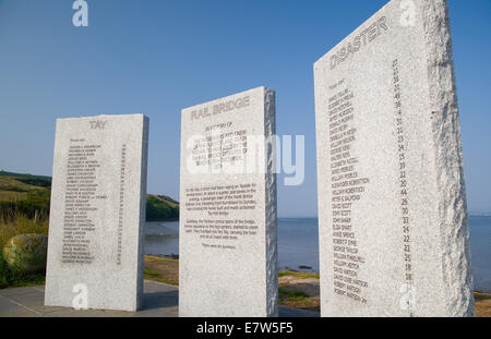 Monument à la catastrophe du pont ferroviaire de Tay, Dundee Fife. Banque D'Images