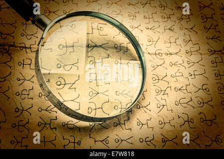 Code secret les hommes dansants Banque D'Images