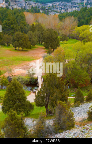 Cañon de Rio Lobos Canyon, de loups, de la rivière Rio Lobos Parc naturel, Ucero, Soria Espagne. Banque D'Images