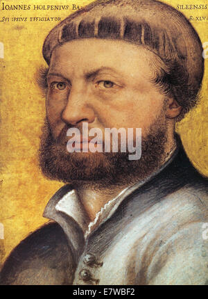 HANS Holbein le Jeune c 1497-1543) autoportrait de l'artiste allemand Banque D'Images