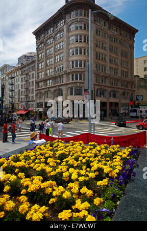 Jardin de fleurs, d'Union Square, à San Francisco, Californie, USA Banque D'Images