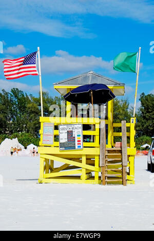 Station de la Garde côtière canadienne vie Siesta Beach Sarasota en Floride Banque D'Images