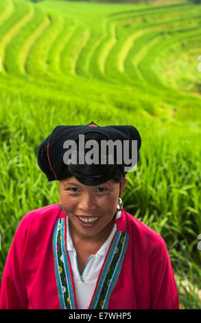 Le Longsheng Rizières en terrasses, aussi appelé le Longji terrasses de riz, Banque D'Images