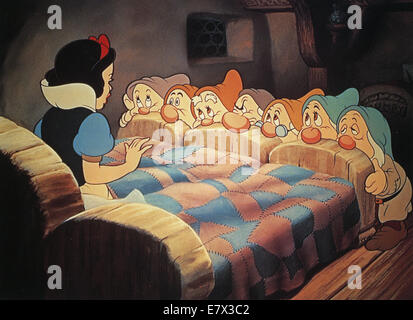 Blanche Neige et les Sept Nains 1937 Walt Disney Cartoon Banque D'Images