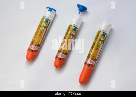 Injecteurs d'adrénaline,communément appelée Epipen Banque D'Images