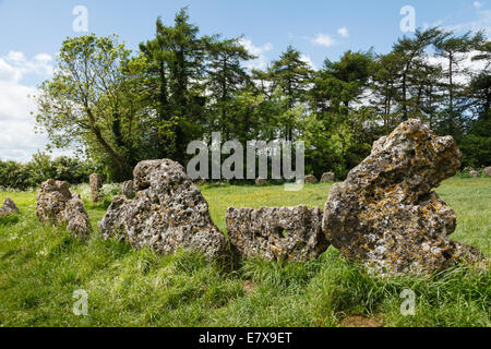 Rollright Stones, près de Long Compton, Oxfordshire Banque D'Images