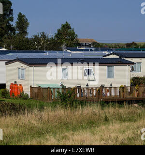 Mobil-home maisons de vacances dans le West Sussex, England, UK Banque D'Images