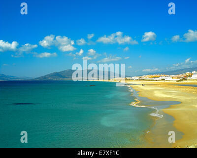 La plage de Playa de los Lances à Tarifa' Banque D'Images