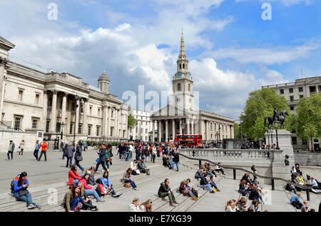 Trafalgar Square Saint Martins dans le domaine church London Banque D'Images