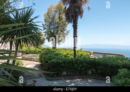 Jardin à Forza D'Agrò Sicile Banque D'Images