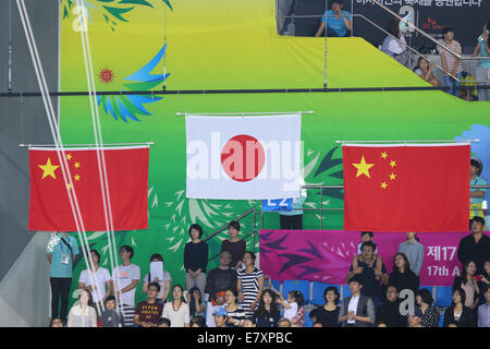 Incheon, Corée du Sud. 25 Septembre, 2014. Vue générale Piscine : à Munhak Park Tae-hwan Aquatics Centre au cours de la 2014 Jeux Asiatiques d'Incheon en Corée du Sud, la Corée du Sud. © YUTAKA/AFLO SPORT/Alamy Live News Banque D'Images