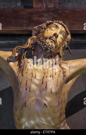 Padoue, Italie - 10 septembre 2014 : La Crucifixion statue dans l'église Chiesa di San Gaetano et la chapelle de la Crucifixion Banque D'Images