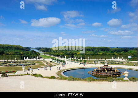 Jardin et parc, Bassin de Latone ou fontaine Latona, Château de Versailles, Île-de-France, France Banque D'Images